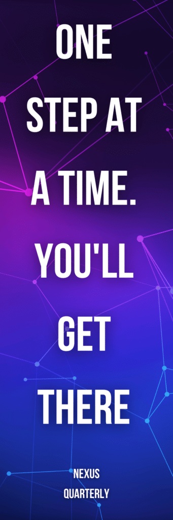 Blue and Purple Cool Cyberpunk Motivation Quotes Bookmark